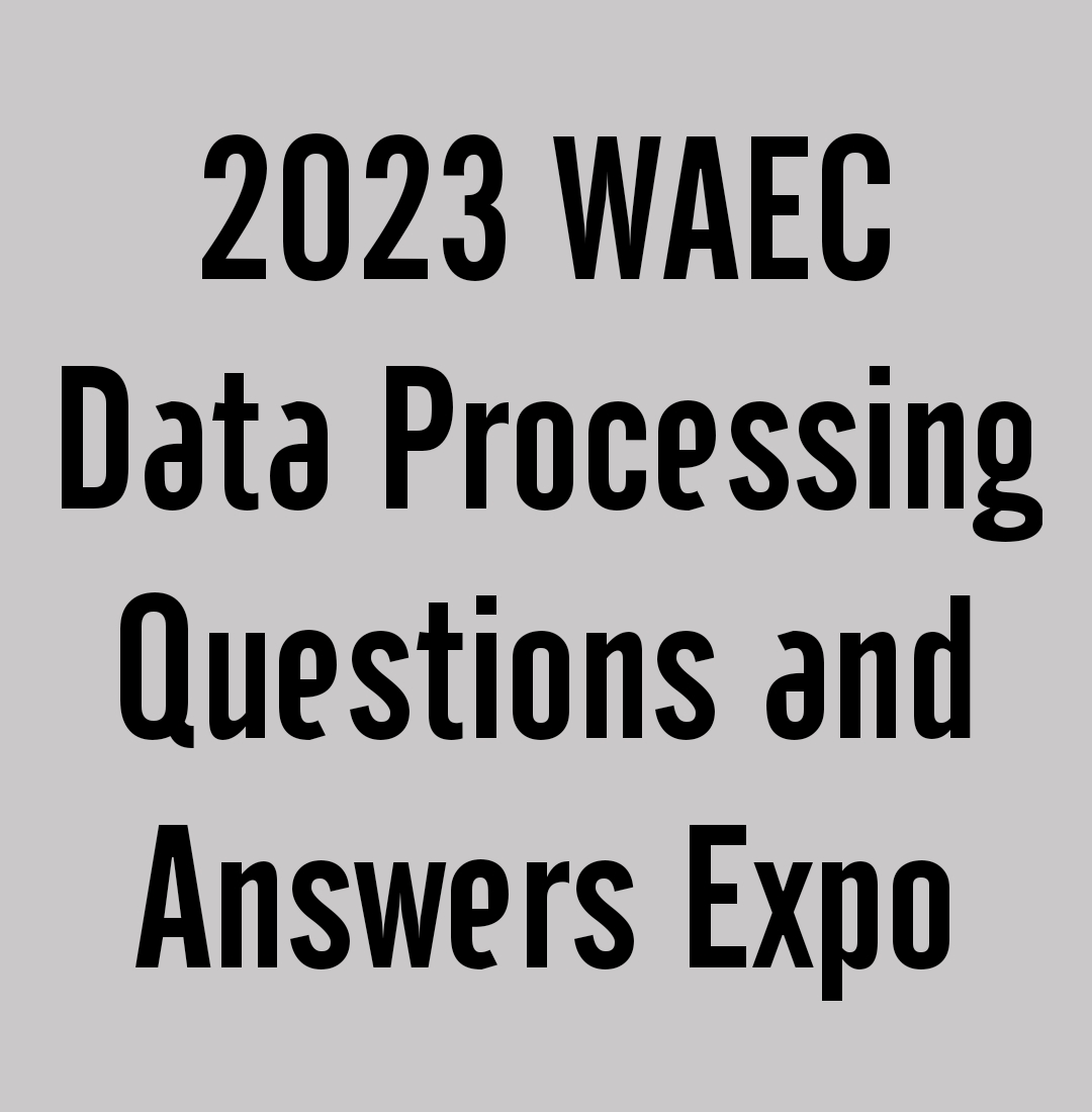 2024 WAEC Data Processing Questions and Answers Expo