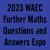 2023 WAEC Further Maths Questions and Answers Expo