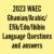 2023 WAEC Ghanian/Arabic/Efik/Edo/Ibibio Language Questions and Answers