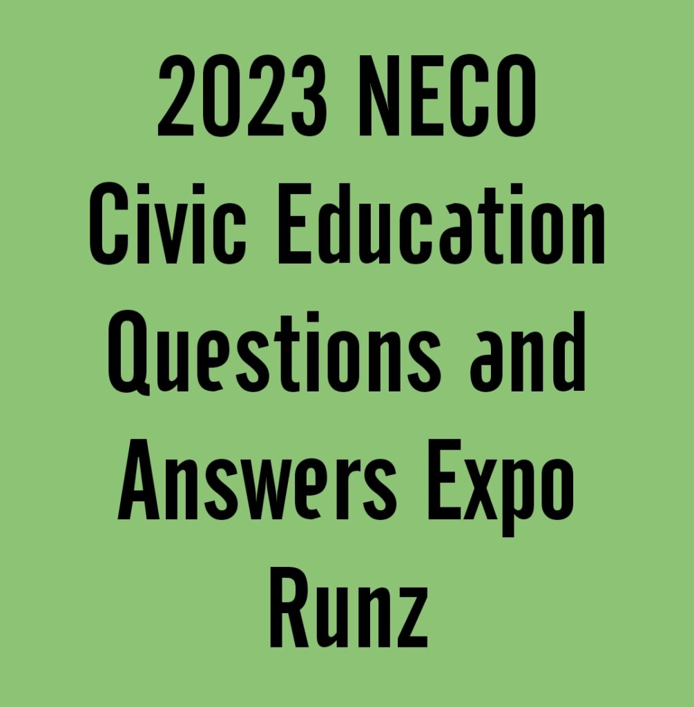 neco civic education obj and essay questions and answers pdf