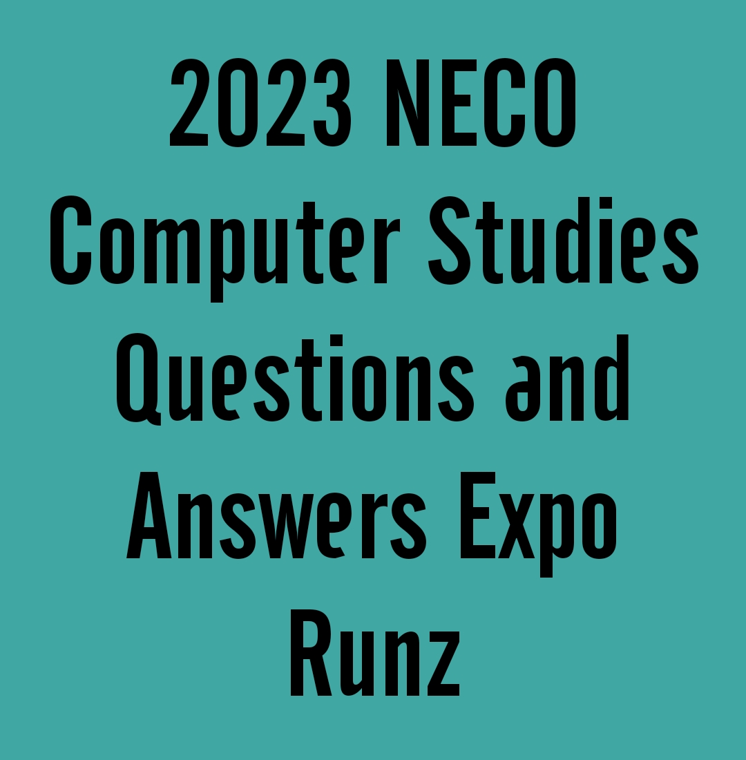 2024 NECO Computer Studies Questions and Answers Expo Runz