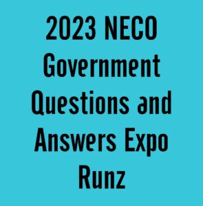 2024 NECO Government Questions and Answers Expo Runz