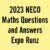 2023 NECO Maths Questions and Answers Expo Runz