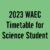 2023 WAEC Timetable for Science Student