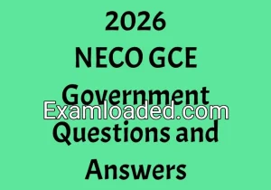 2026 NECO GCE Government Questions and Answers