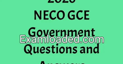 2026 NECO GCE Government Questions and Answers