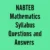 NABTEB Mathematics Syllabus Questions and answers 2024
