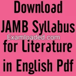 Literature in English JAMB Syllabus For 2025