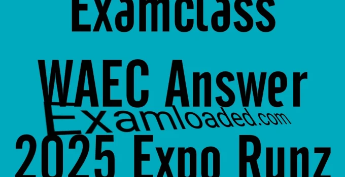 Examclass WAEC Answer 2025 Expo Runz