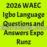 2026 WAEC Igbo Language Questions and Answers Expo Runz