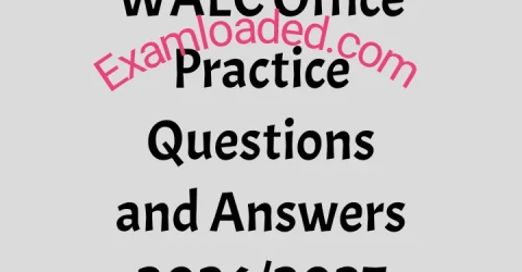 WAEC Office Practice Questions and Answers 2026/2027