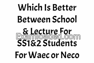 Which Is Better Between School & Lecture For SS1&2 Students For Waec or Neco