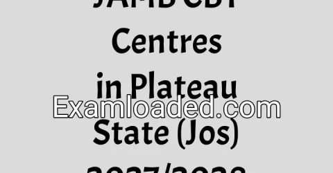 JAMB CBT Centres in Plateau State (Jos) 2027/2028