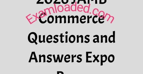 2026 JAMB Commerce Questions and Answers Expo Runz