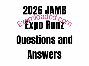 2026 JAMB Expo Runz Questions and Answers
