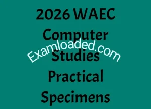 2026 WAEC Computer Studies Practical Specimens