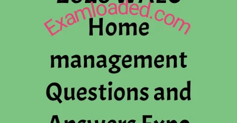 2026 WAEC Home management Questions and Answers Expo