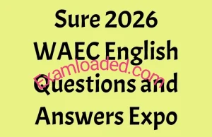 Sure 2026 WAEC English Questions and Answers Expo