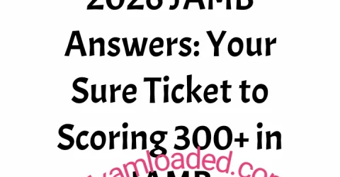 2026 JAMB Answers Your Sure Ticket to Scoring 300+ in JAMB