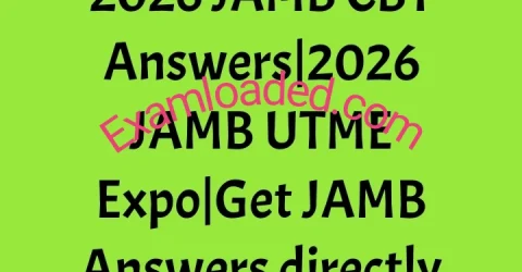 2026 JAMB CBT Answers 2026 JAMB UTME Expo Get JAMB Answers directly