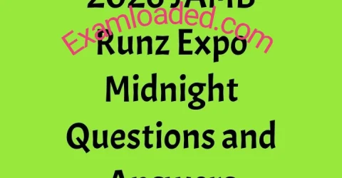2026 JAMB Runz Expo Midnight Questions and Answers