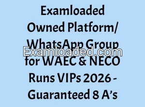 Examloaded Owned Platform WhatsApp Group for WAEC & NECO Runs VIPs 2026 Guaranteed 8 A s