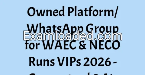 Examloaded Owned Platform WhatsApp Group for WAEC & NECO Runs VIPs 2026 Guaranteed 8 A s