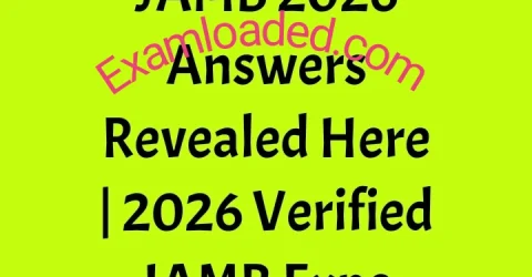 JAMB 2026 Answers Revealed Here 2026 Verified JAMB Expo