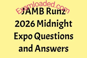 JAMB Runz 2026 Midnight Expo Questions and Answers