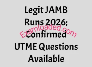 Legit JAMB Runs 2026 Confirmed UTME Questions Available