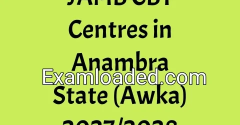 JAMB CBT Centres in Anambra State (Awka) 2027/2028