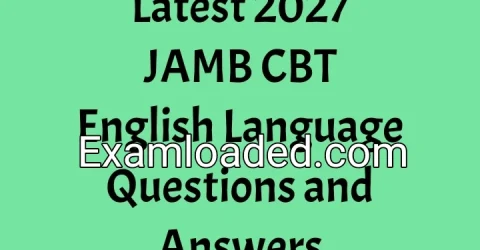Latest 2027 JAMB CBT English Language Questions and Answers