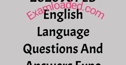 2026 JUPEB English Language Questions And Answers Expo