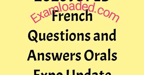 2026 JUPEB French Questions and Answers Orals Expo Update