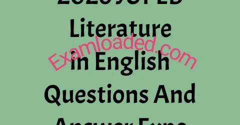 2026 JUPEB Literature in English Questions And Answer Expo