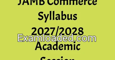 JAMB Commerce Syllabus 2027/2028 Academic Session