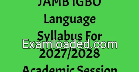 JAMB IGBO Language Syllabus For 2027/2028