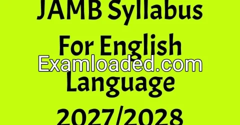 JAMB Syllabus For English Language 2027/2028