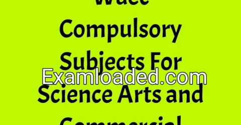 Waec Compulsory Subjects For Science Arts and Commercial