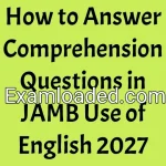 How to Answer Comprehension Questions in JAMB Use of English 2027