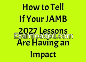 How to Tell If Your JAMB 2027 Lessons Are Having an Impact