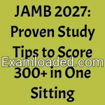JAMB 2027: Proven Study Tips to Score 300+ in One Sitting