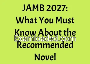 JAMB 2027: What You Must Know About the Recommended Novel JAMB 2027: What You Must Know About the Recommended Novel