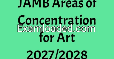 JAMB Areas of Concentration for Art 2027/2028