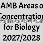 JAMB Areas of Concentration for Biology 2027/2028