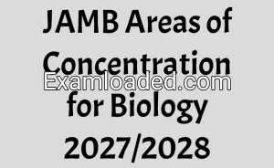 JAMB Areas of Concentration for Biology 2027/2028