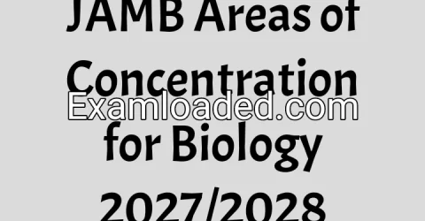 JAMB Areas of Concentration for Biology 2027/2028