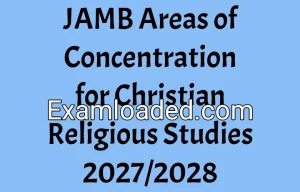 JAMB Areas of Concentration for Christian Religious Studies 2027/2028 JAMB Areas of Concentration for Christian Religious Studies 2027/2028
