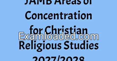 JAMB Areas of Concentration for Christian Religious Studies 2027/2028