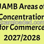 JAMB Areas of Concentration for Commerce 2027/2028